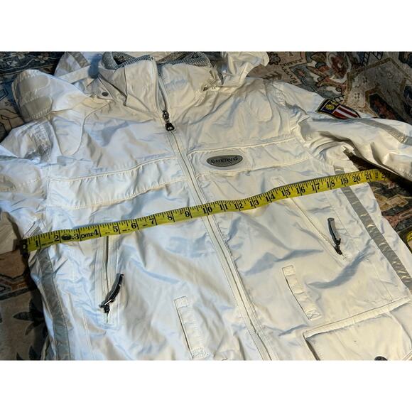Chervo Italian Snow jacket Skii Snowboarding white Coat Women's Medium - Picture 6 of 15